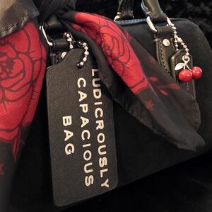 Coach Black Suede Mini Rowan